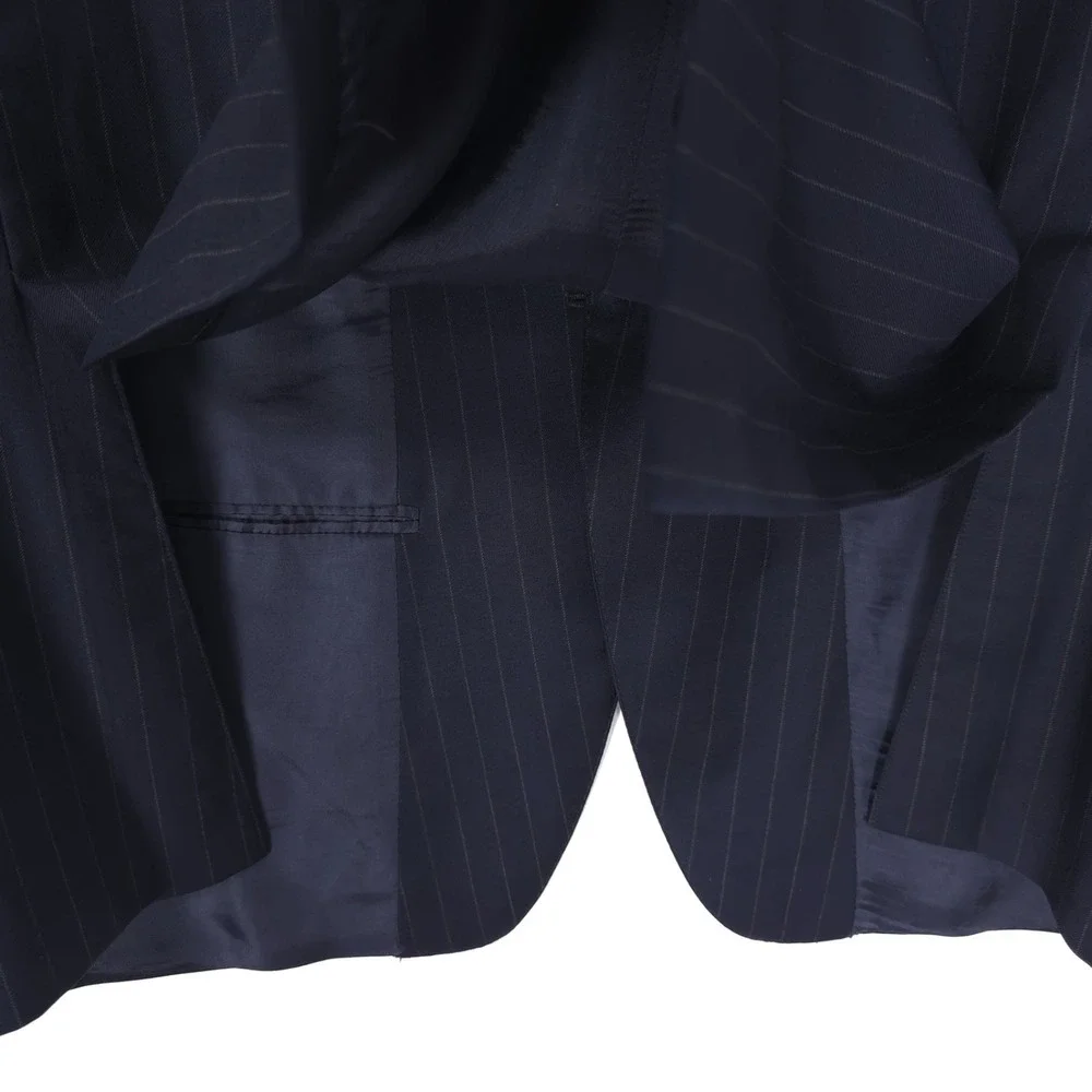 SAMUELSOHN HUBERT WHITE Mens Sport Coat Blazer 120s 100%WOOL 43L Navy UNION MADE